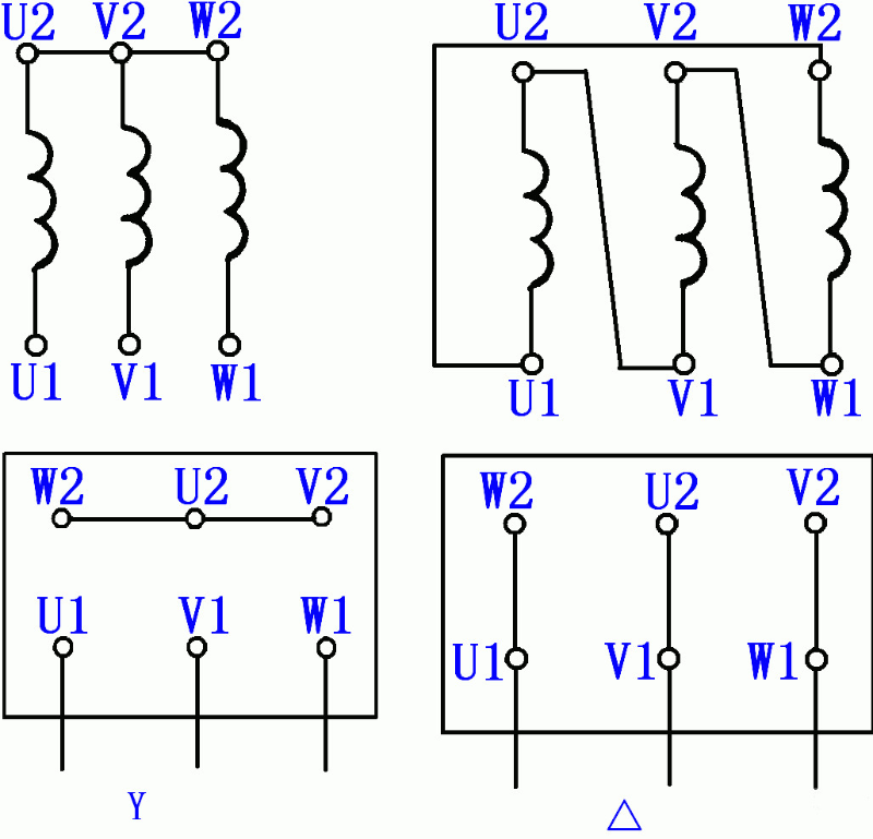 YS系列三相異步電動(dòng)機(jī)接線圖